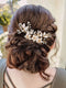SWEETV Wedding Hair Comb Clip Bridal Crystal Wedding Hair Accessories for Brides and Bridesmaid, Gold SWEETV
