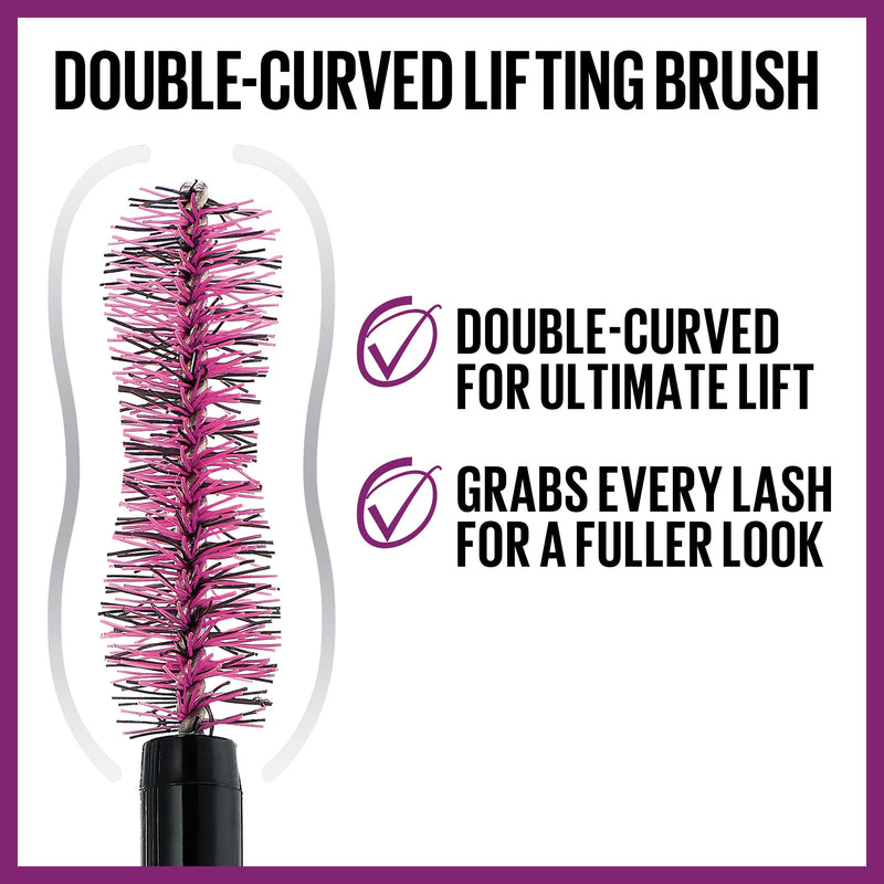 Maybelline the Falsies Lash Lift Washable Mascara Volumizing, Lengthening, Lifting, Curling, Multiplying, Eye Makeup, Blackest Black, 0.32 Fl; Oz Maybelline New York