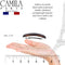 Camila Paris CP3018 French Hair Barrette Clip for Girls, Tortoise Shell, Rubberized Metal Clasp Strong Hold Grip Hair Clips for Women, No Slip Durable Styling Girls Hair Accessories, Made in France Camila
