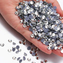 4500 Pieces Hot Fix Glass Flatback Rhinestones HotFix Round Crystal Gems (Crystal Clear, SS6) MASSIVE BEADS