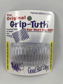Good Hair Days Grip-Tuth Combs 40414 Set of 2, Clear 2 3/4" Wide Good Hair Days
