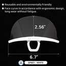 STOCK IN USA 10 Pcs Reusable Plastic Clear Face Covering Transparent mask for Restaurant, Hair Salon, Nail shop, School. White Frame(601) EZ MEDICLEAN CORP