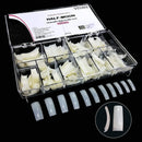 Vivace 2PACK Natural/Clear Half Moon 510 Acrylic False Fake Nail Tips (Total 1020Tips) 11Sizes With Clear Acrylic Case For Nail Salon Nail Shop (Half Noon) Vivace