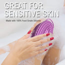 Avilana Exfoliating Silicone Body Scrubber Easy to Clean, Lathers Well, Long Lasting, And More Hygienic Than Traditional Loofah (Gray) Avilana