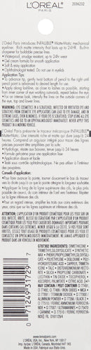 L'Oréal Paris Infallible Matte-Matic Mechanical Eyeliner, Matte Navy, 0.01 oz. L'Oréal Paris