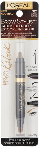 L'Oreal Paris Brow Stylist Kabuki Blender Brow Crayon, Blonde, 0.05 oz. L'Oréal Paris