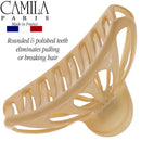 Camila Paris CP3054 French Hair Clips for Women for Thick Volume Hair, Beige, Girls Hair Claw Clips Jaw Fashion Durable and Styling Hair Accessories for Women, Strong Hold No Slip Grip, Made in France Camila