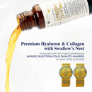 FINE JAPAN Liquid Collagen Supplement with Swallows Nest Best Hyaluron Collagen for Women, Promotes Healthy Aging, Reduces Skin Sagging, Erases Wrinkles, Nourishes Hair & Nail Cuticles - 17.00 Fl Oz Infinity Warehouse