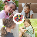 SYGY 200PCS Baby Hair Ties for Girls, Cotton Toddler Hair Ties, Small Hair Ties Seamless Hair Bands, Elastic Cute Hair Accessories, Multicolor Ponytail Holder for Infants Kids SYGY