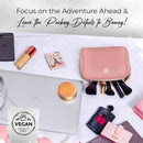 Cosmetic & Makeup Bag, Zippered Makeup Pouch for Women & Girls, Travel Cute Organizer Suitable for Purse, Versatile Bag with Multiple Compartments for Makeup, Toiletries, Pencils, Accessories BOACAY Store