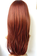 Red Long Layered Shoulder Length wig Synthetic Hair Fiber Wig for White Women (8m350s) wigbuy