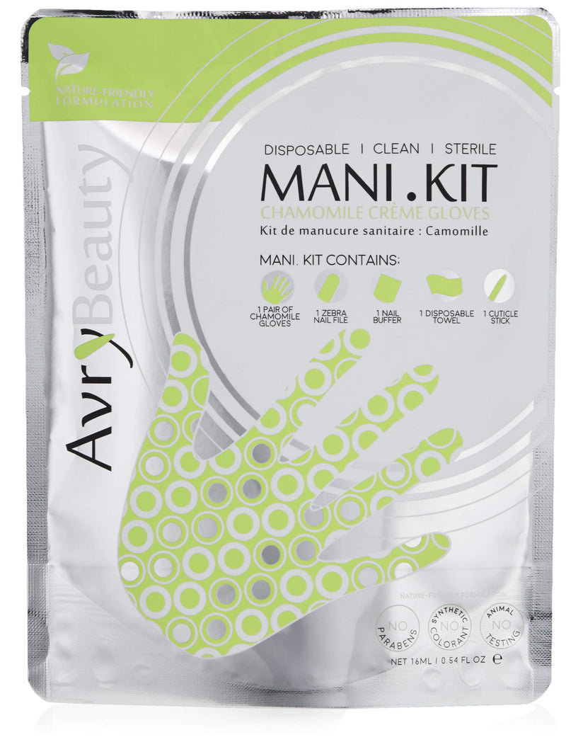 AvryBeauty All-In-One Mani Kit with Chamomile Gloves, 1 ct. AVRYBEAUTY