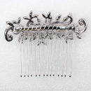 Faship Purple Crystal Floral Hair Comb Faship
