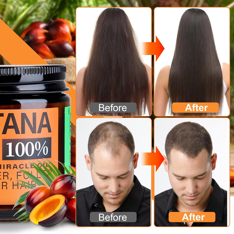 Unrefined Batana Oil for Hair Growth, Dr. Sebi Raw Batana Oil from Honduras, Hair Mask Hair Growth oil with Organic and Natural Ingredients, Mocha, 4.06 fl oz Infinity Warehouse