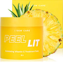 I DEW CARE Peel Lit Citric Acid Peel Pads | Exfoliating Vitamin C Treatment Pads with AHA and PHA | Chemical Peels for Face | Korean Skincare, Vegan, Cruelty-free, Gluten-free, Paraben-free I DEW CARE