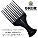 Kent SPC86 Salon-Style Hair Pick and Barber Comb - Pick Comb for Curly Hair and Afro Parting Comb - Hair Care Comb for Thick Hair - Kent Quality Barber Supplies and Hair Comb KENT