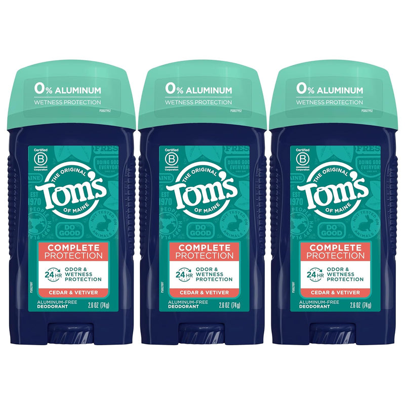 Tom's of Maine Antiperspirant Deodorant for Men, North Woods, 2.8 oz, Pack of 3 (Packaging May Vary) Infinity Warehouse