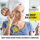 Surgical Tweezers for Ingrown Hair - Precision Sharp Needle Nose Pointed Tweezers for Splinters, Ticks & Glass Removal - Best for Eyebrow Hair, Facial Hair (Black Black) Majestic Bombay