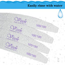 25 Pcs 100/180 Grits Nail File,Washable Double Sided Fingernail Files,Nail Files For Acrylic Nails,Professional Emery Boards for Natural,Gel Nails,Nail Styling Tools For Home and Salon Use Jutoe