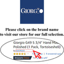 Giorgio G63 Small Travel Purse Hair Detangling Comb, Wide Teeth Pocket Comb for Thick Curly Wavy Hair. Hair Detangler Comb For Wet and Dry Everyday Care. Handmade of Cellulose, Saw-Cut Hand Polished GIORGIO