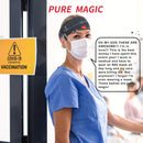 Headbands with Button for Mask, Wide Nurses Headbands Non Slip Elastic Ear Protection for Women Men Doctors Sweatband Head Wrap ABAMERICA