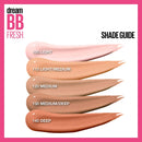 Maybelline Dream Fresh Skin Hydrating BB cream, 8-in-1 Skin Perfecting Beauty Balm with Broad Spectrum SPF 30, Sheer Tint Coverage, Oil-Free, Light, 1 Fl Oz Maybelline New York