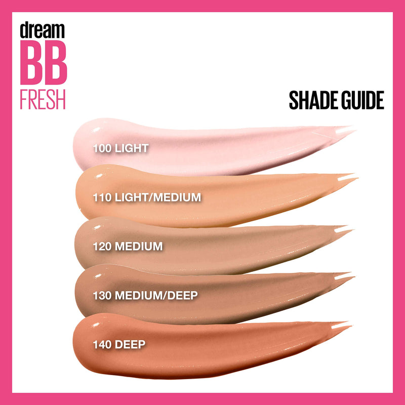 Maybelline Dream Fresh Skin Hydrating BB cream, 8-in-1 Skin Perfecting Beauty Balm with Broad Spectrum SPF 30, Sheer Tint Coverage, Oil-Free, Deep, 1 Fl. Oz Maybelline New York