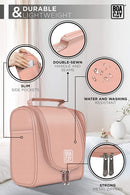 Premium Small Hanging Travel Toiletry Bag for Women and Men, Hygiene Bag, Bathroom and Shower Organizer Kit with Elastic Band Holders for Toiletries, Cosmetics, Makeup, Brushes BOACAY Store