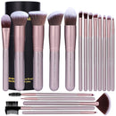 BS-MALL Makeup Brush Set 18 Pcs Premium Synthetic Foundation Powder Concealers Eye shadows Blush Makeup Brushes (Purple) BS-MALL
