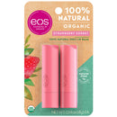 eos 100% Natural & Organic Lip Balm- Strawberry Sorbet, Dermatologist Recommended for Sensitive Skin, All-Day Moisture, 0.14 oz, 2 Pack eos