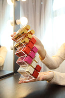 Clear Acrylic Fish Shape Lipstick Organizer Tower, Lip Gloss Storage Holder Stand for 16 Lip Sticks, Perfect for Makeup Cosmetic Vanity and Dresser Display (2 Pack) YIEZI