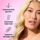 HUM Hair Strong Daily Hair Growth Gummies with Biotin, Zinc, Vitamin B12 to Support Growth, Folic Acid & Vitamin B12 Gummy Vitamins for Healthy Hair Support for Women and Men, 180 Gummies Infinity Warehouse