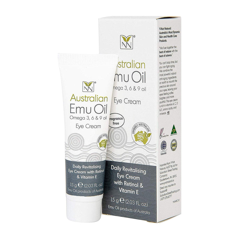 Y- Not Natural - Anti Aging Eye Cream with Australian Emu Oil, Retinol, and Vitamin E YNN Y-Not-Natural