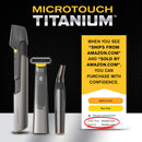 MicroTouch Titanium TRIM, Lighted Hair Cutting Tool and Body Groomer Micro Touch