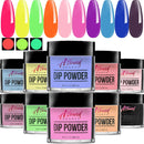 Dip Powder Nail Kit - 10 Dip Powder Colors Refill with Glow in The Dark Nail Dip Powder ASTOUND BEAUTY Store