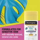 Neutrogena Sheer Zinc Oxide Kids Mineral Sunscreen Stick, Broad Spectrum SPF 50+ & UVA/UVB Protection & Water Resistant with Residue Free, No Mess Application/Oil/Paraben/Fragrance, 1.5 Oz Neutrogena