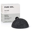 pureSOL Konjac Sponge - Activated Charcoal - Facial Sponge, 100% Natural Sponge, Eco-Friendly - Great for Acne, Exfoliating pureSOL