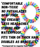 RayBella Spiral Hair Ties - 12pcs BPA-free, Comfortable, Coil Hair Ties, Hair Ties for Thick Hair, Phone Cord Hair Ties, Hair Coils (Colorful) RayBella