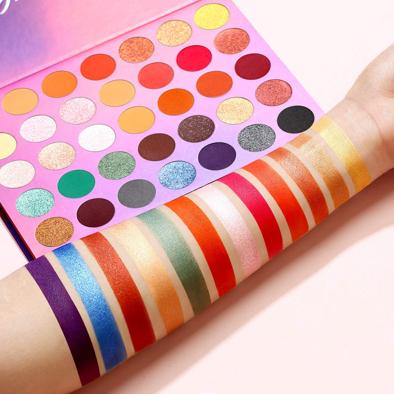 EYESEEK Colorful Eyeshadow Palette High Pigmented Makeup Palette Metallic And Shimmer Eyeshadow Pallet Easy To Blend Long Lasting Eye Shadow Makeup Pallet EYESEEK