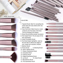BS-MALL Makeup Brush Set 18 Pcs Premium Synthetic Foundation Powder Concealers Eye shadows Blush Makeup Brushes (Purple) BS-MALL