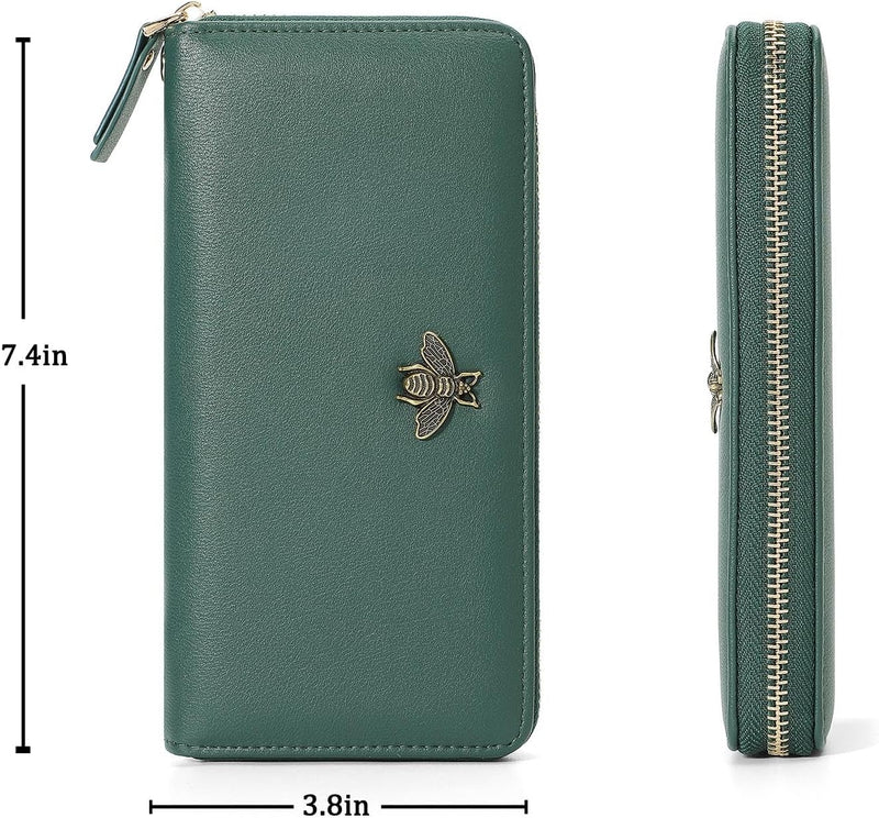 Women Wallet RFID Blocking Ladies Clutch Purses Long Wristlet Wallets for Women Infinity Warehouse