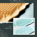 INSTYLYA Silicone Back Scrubber for Shower - (Grey) - Soft Silicone Body Scrubber - Gently Cleanse, Massage & Apply Lotion on the Skin (Two Sided) Instylya
