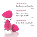 100% PURE Makeup Blender, Non-Latex, Blending Sponge for Liquid, Cream, Powder Makeup, Odor Free, Hypoallergenic, Natural Makeup Sponge 100% PURE