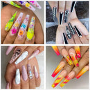 Coffin Nails Long Fake Nails - Natural Acrylic Nails Coffin Shaped Ballerina Nails Tips Ejiubas 500PCS Full Cover False Nail 4PCS Nail Glues 1PC Nail File With Case for Nail Salons and DIY Nail Art Ejiubas