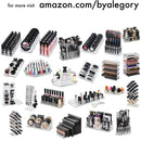 byAlegory (Set Of 3) Acrylic Lipstick Makeup Organizer Designed For Larger Base Lipsticks | 12 Space Beauty Storage Refillable Cosmetic Container - Clear BY ALEGORY
