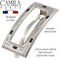 Camila Paris GA252 2.5 Inch Square Hair Barrette Clip Metal Silver, French Hair Accessories for Women, Handmade with Swarovski Crystals Stones. Styling Girls Hair Ornaments. Made in France Camila