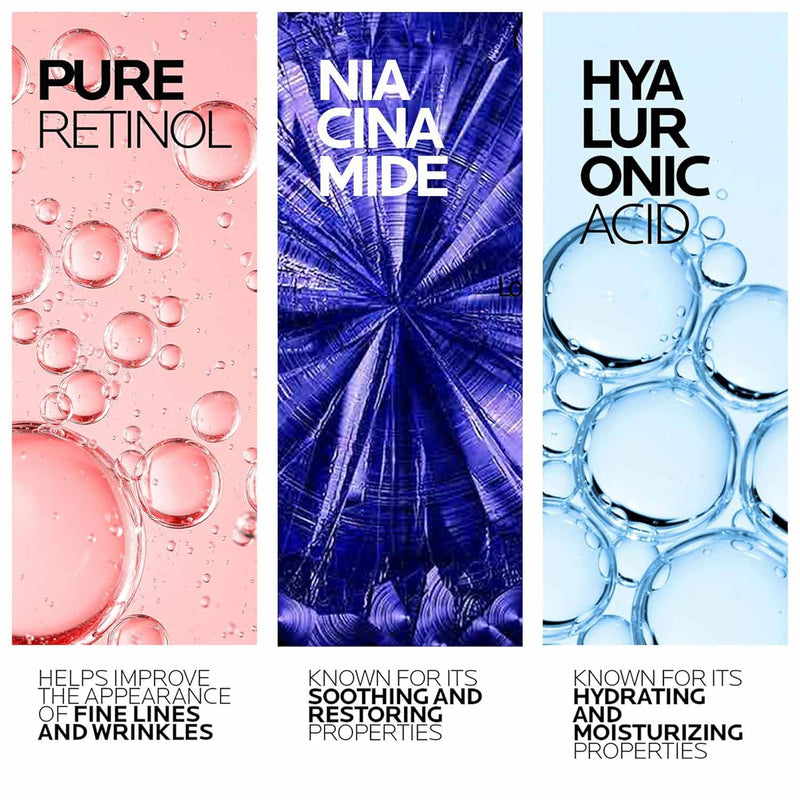 La Roche-Posay Pure Retinol Face Serum with Vitamin B3, Anti Aging Face Serum for Lines, Wrinkles & Premature Sun Damage to Resurface & Hydrate, Suitable for Sensitive Skin, 1.0 Fl. Oz Infinity Warehouse