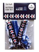 8 Piece Autism Awareness Hair Elastic Set - Autism Puzzle Piece Gifts - Autism Gifts - Autism Awareness Gifts - MADE in the USA Sportigift
