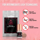 Strong Eyelash Extension Glue - Forabeli 5ml / 2-3 Sec Drying time / 6 Weeks Retention | Black Lash Adhesive for Professionals and Beginners/Semi Permanent Eyelash Extensions Supplies Forabeli