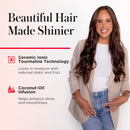 REVLON SmoothStay Coconut Oil Infused Hair Curling Iron - Barrel Curling Iron 1 ½ Inch for Loose Curls, Shinier, Visibly Smoother Hair (1 ½ in) Infinity Warehouse